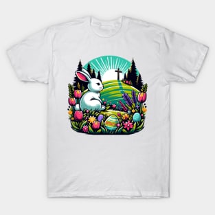 Tranquil Easter Dawn Bunny T-Shirt